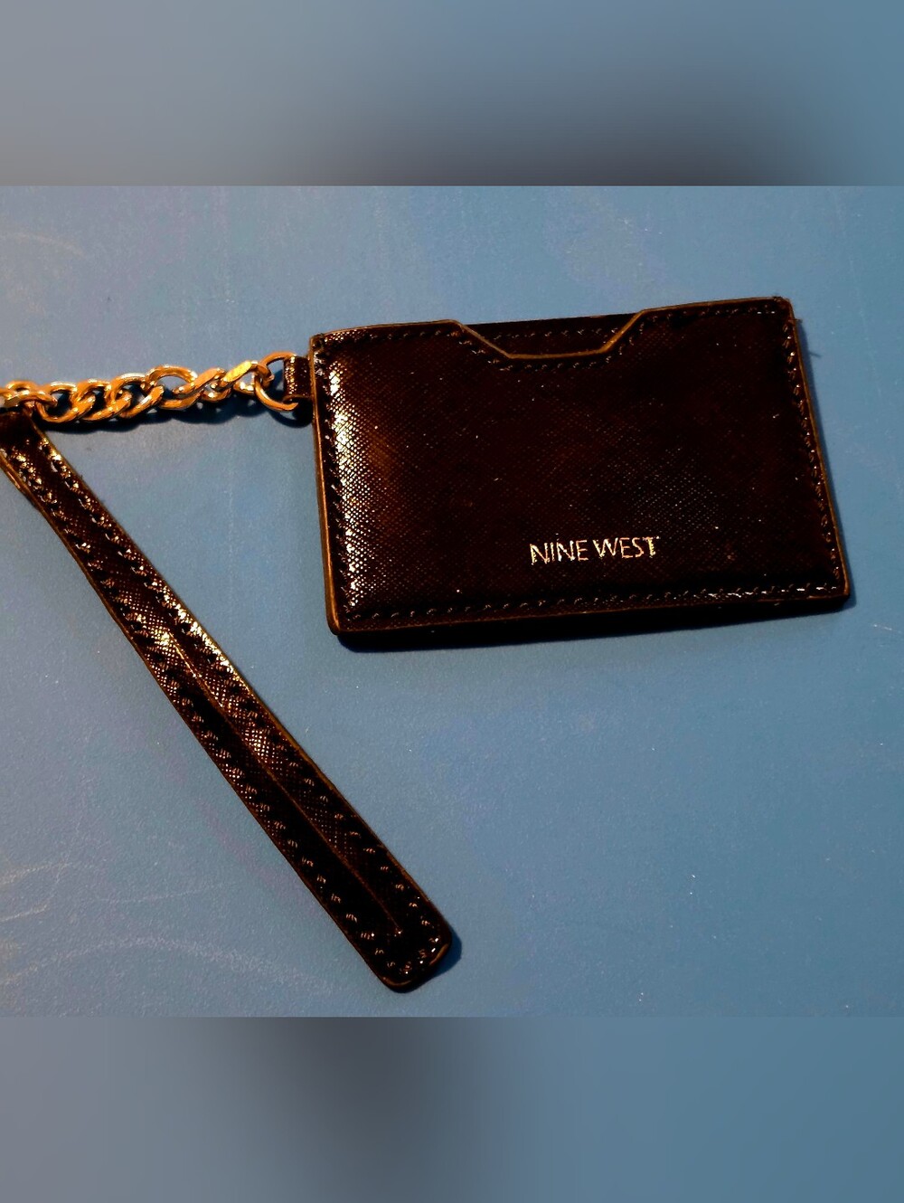 Nine West Black Cardholder with Chain Wristlet